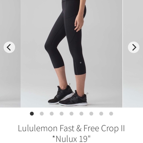 Lululemon Fast & Free Crop II *Nulux 19